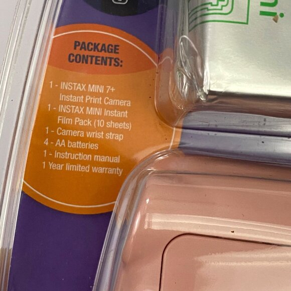 Fujifilm Instax Mini 7 + Instant Camera Light Pink New Damaged Package - Picture 8 of 9